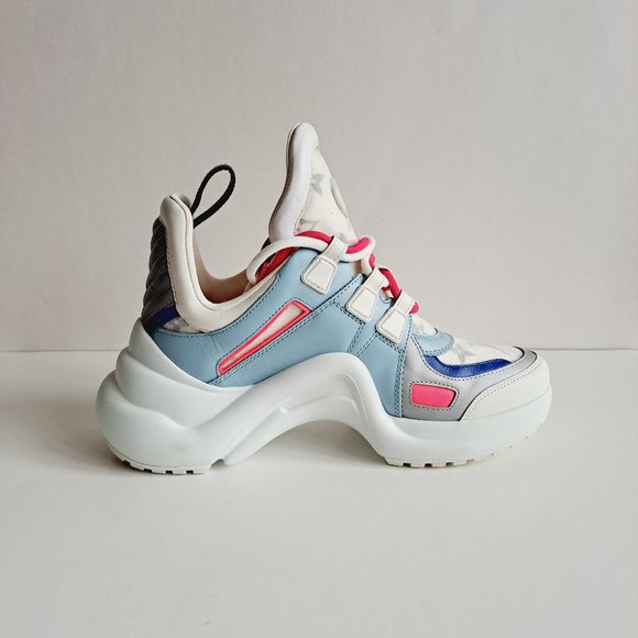 Louis Vuitton Women's Multicolor Light Blue LV Archlight Sneakers Size 36 / 6 - Picture 9 of 16